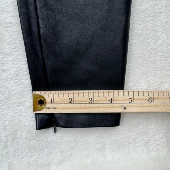 Zara Leggings Womens S Black Trafaluc Faux Leather High Rise Skinny Ankle Zip - Picture 6 of 13